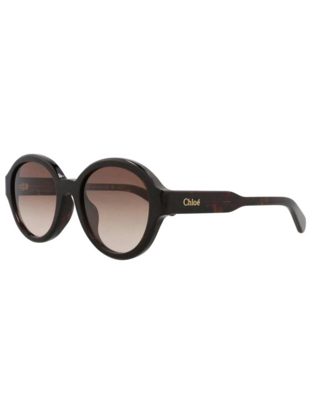 New Chloé Women's Sunglasses Round Oval Recycled Acetate Frame Havana Havana